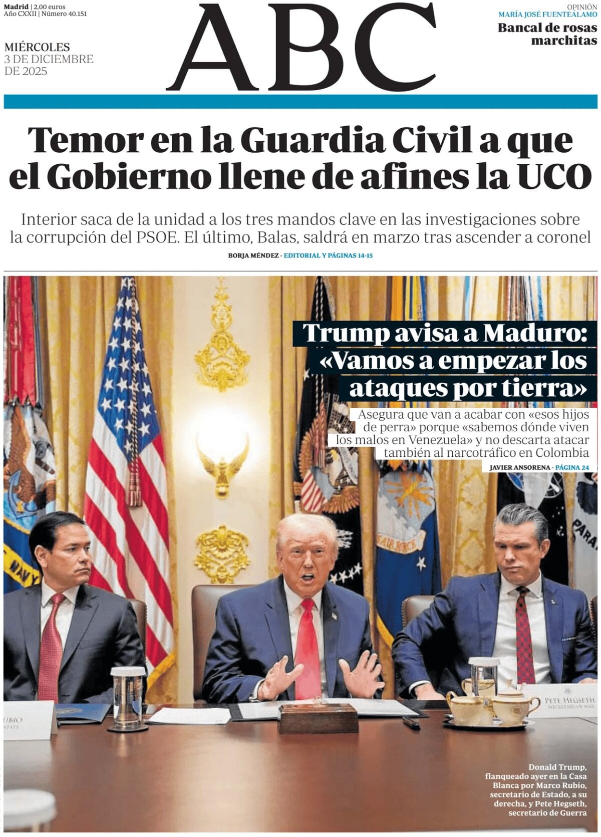 Prima Pagina ABC 03/12/2025