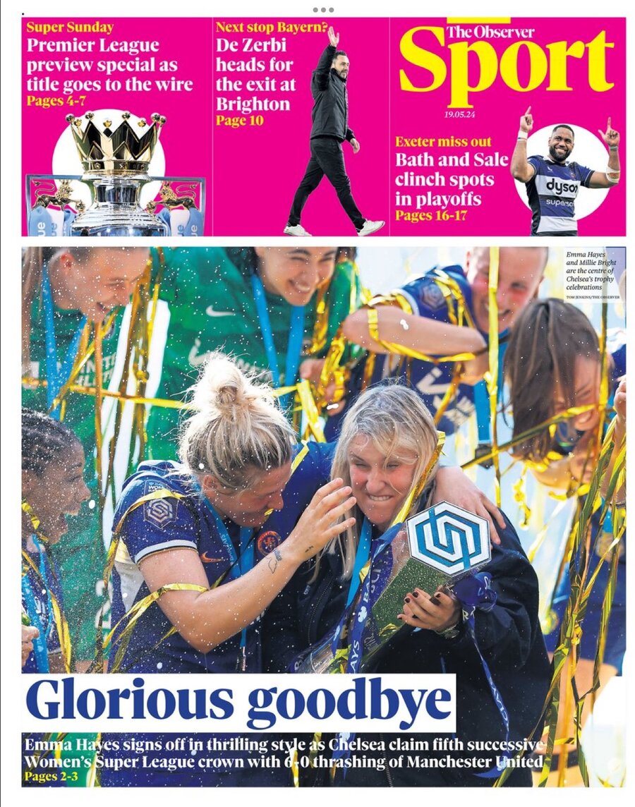 Copertina The Observer Sport 19/05/2024