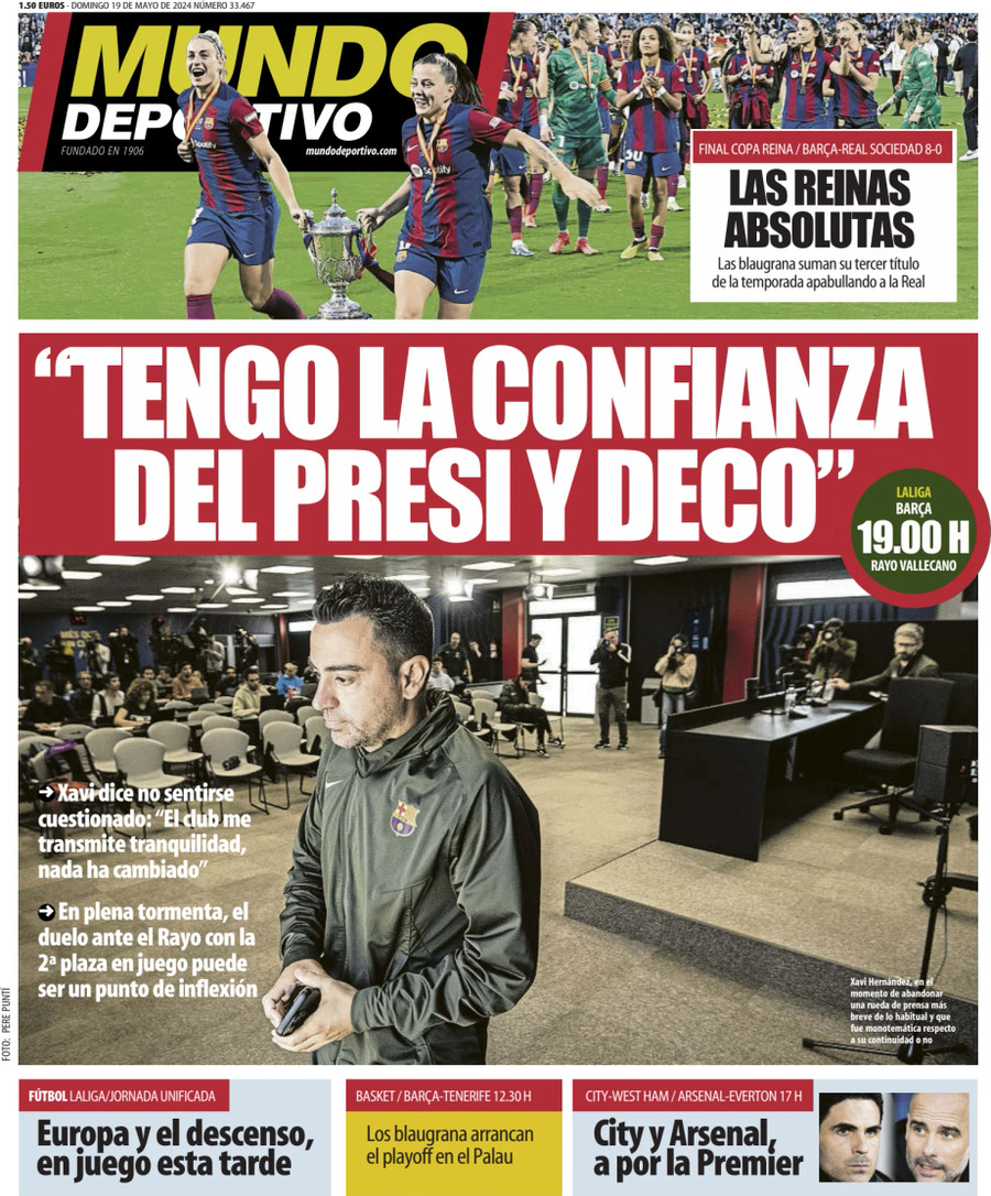 Prima Pagina Mundo Deportivo 19/05/2024