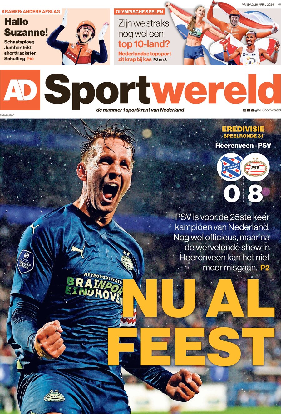 Prima Pagina AD Sportwereld 26/04/2024