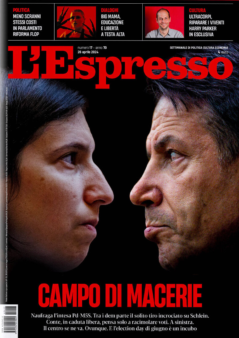 Copertina L'Espresso 27/04/2024