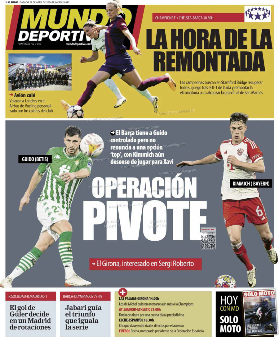 Prima Pagina Mundo Deportivo 27/04/2024