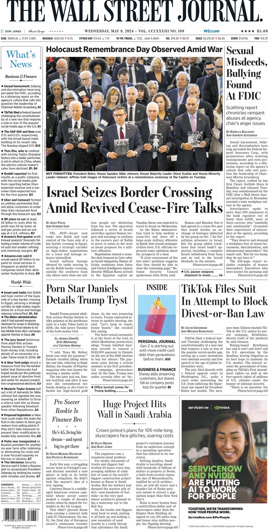 Prima Pagina The Wall Street Journal 08/05/2024