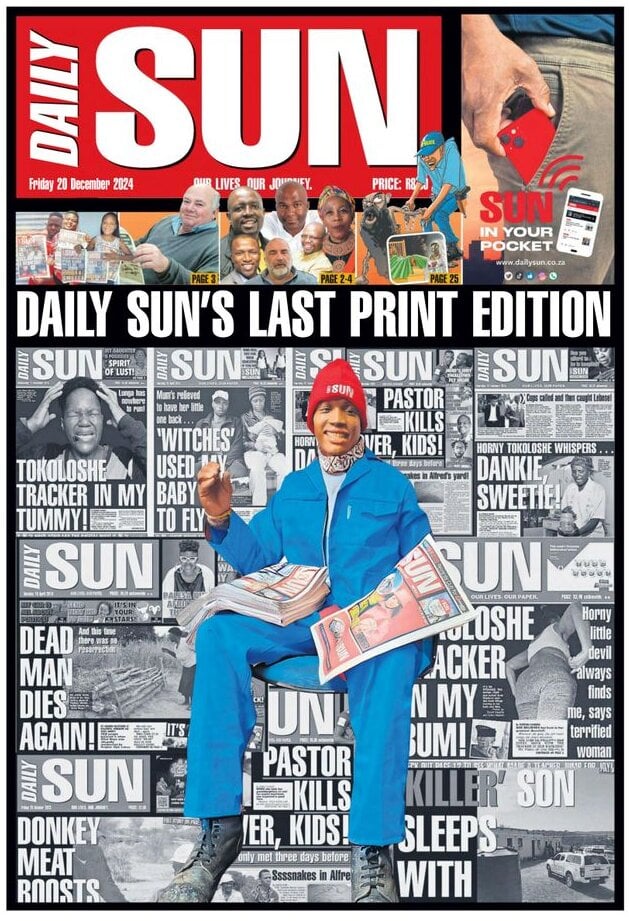 Prima Pagina Daily Sun 20/12/2024