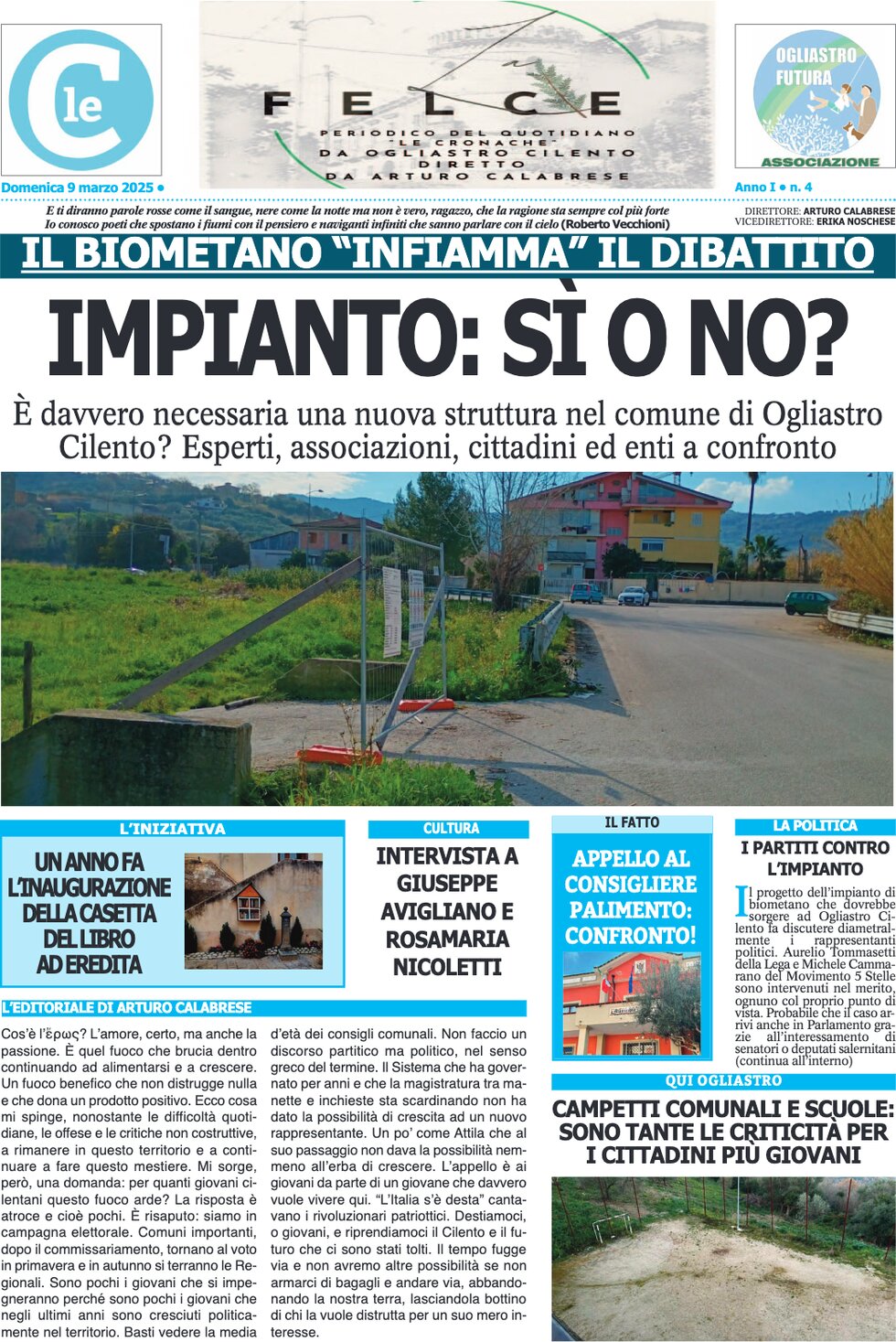 Copertina La Felce (Salerno) 09/03/2025