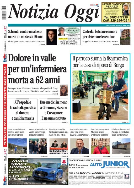 Copertina Notizia Oggi 31/03/2025