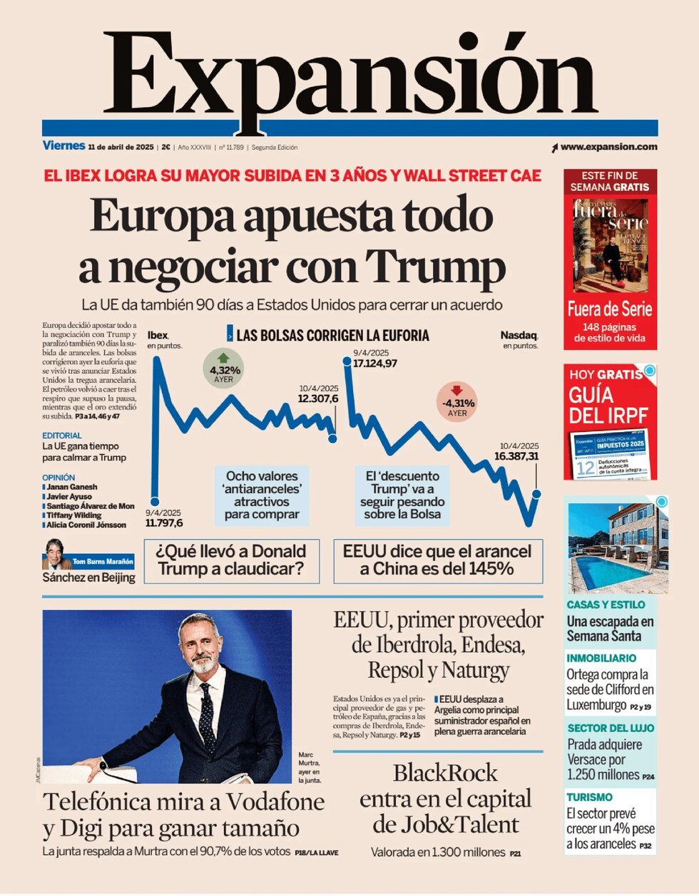 Prima Pagina Expansión 11/04/2025