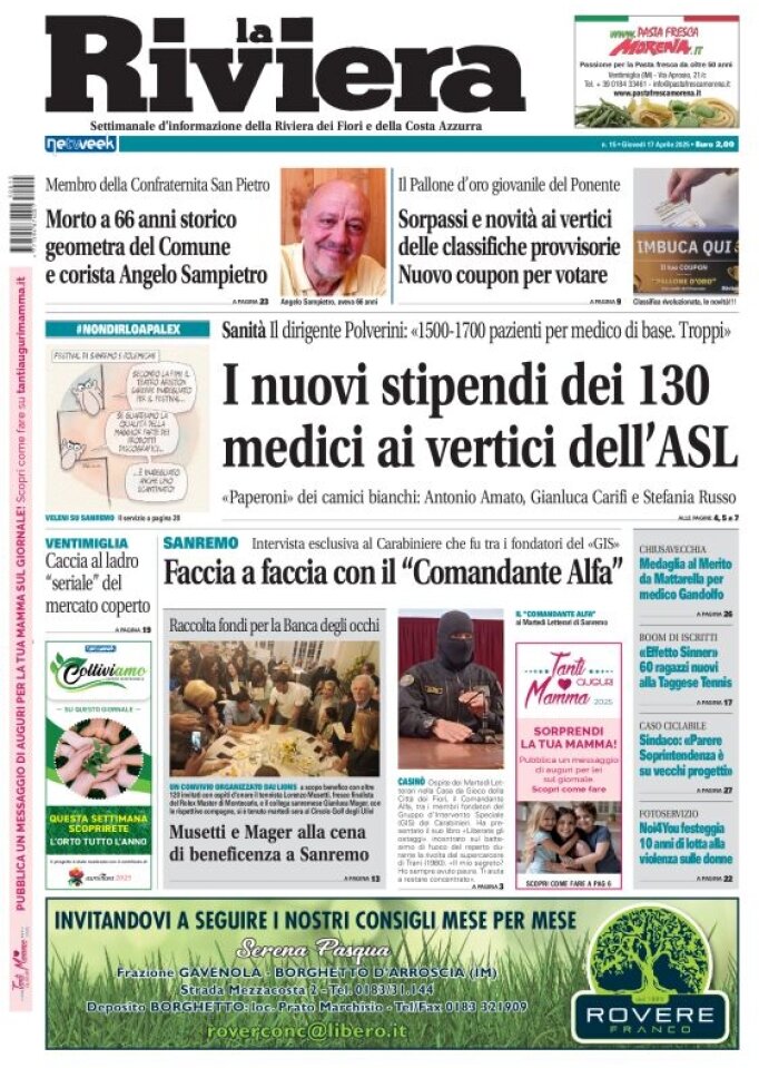 Copertina La Riviera 17/04/2025