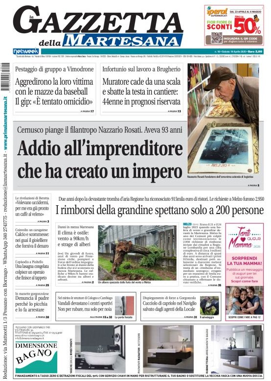 Copertina Gazzetta della Martesana 19/04/2025