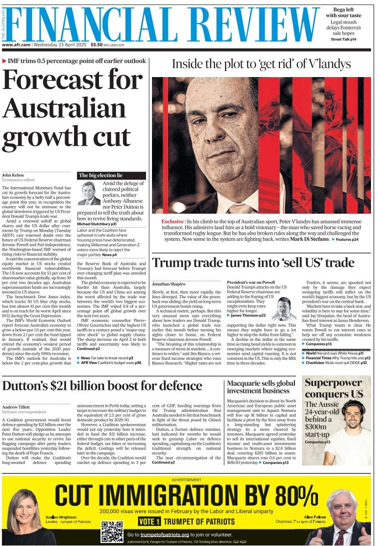 Prima Pagina Financial Review 23/04/2025