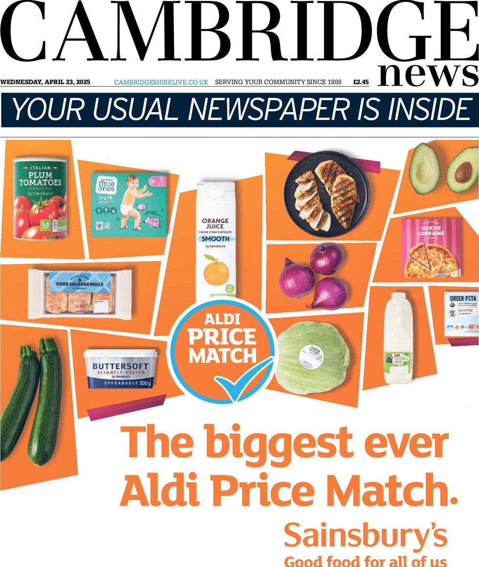 Prima Pagina Cambridge News 23/04/2025