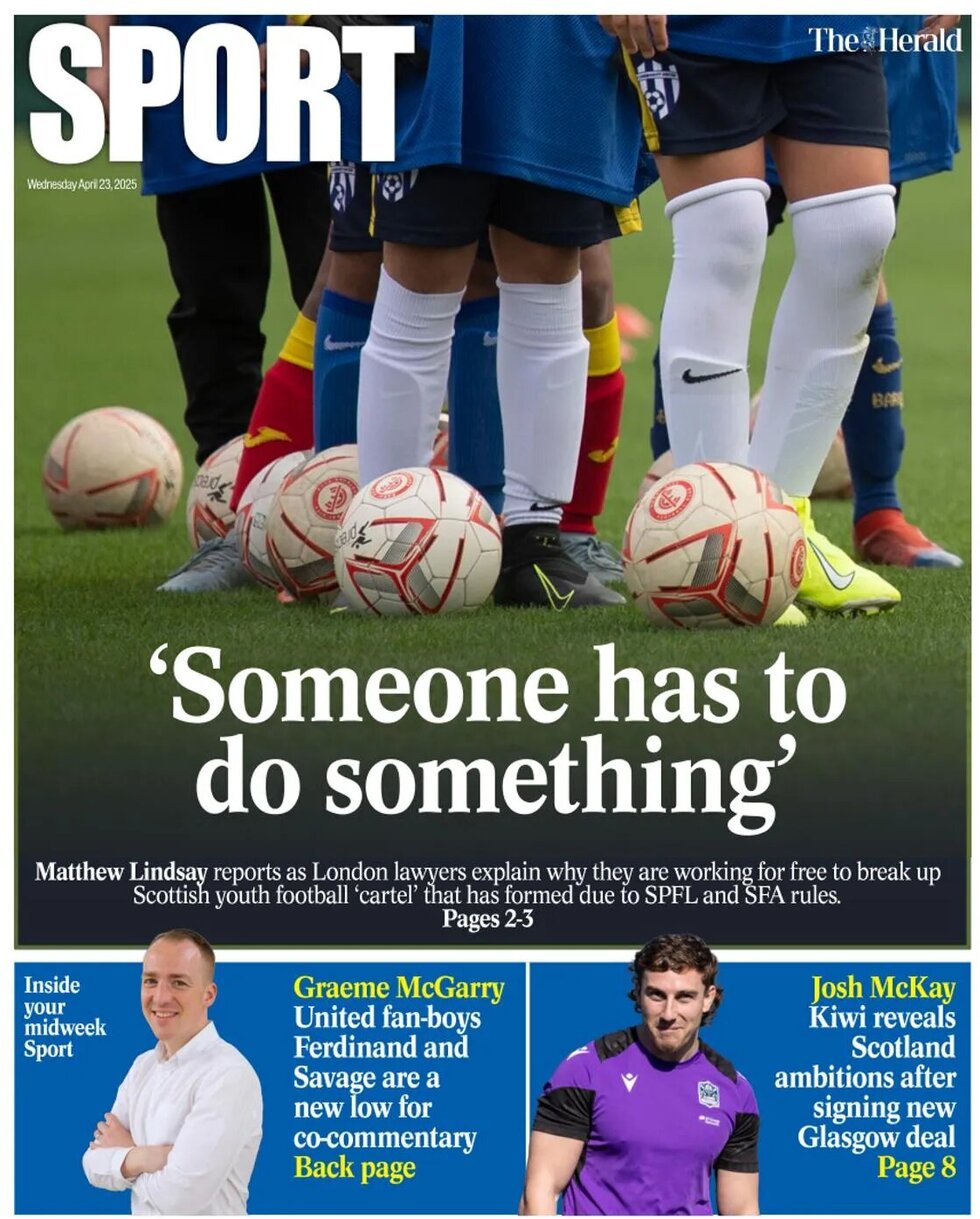 Prima Pagina The Herald SPORT (Scotland) 23/04/2025