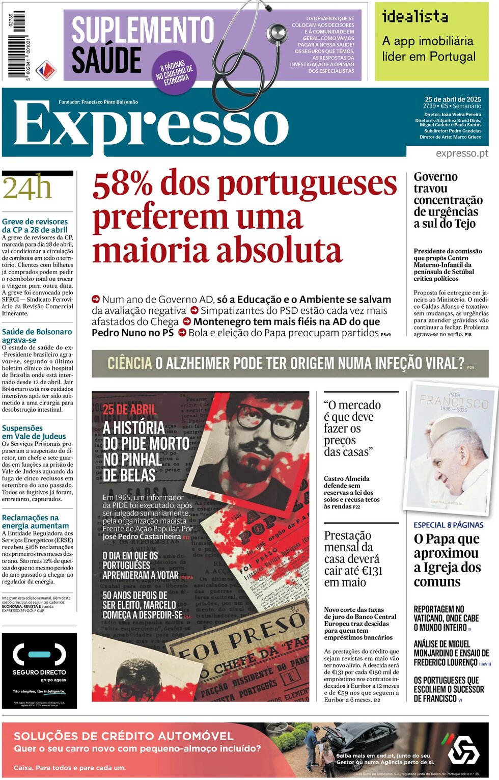 Copertina Expresso 25/04/2025