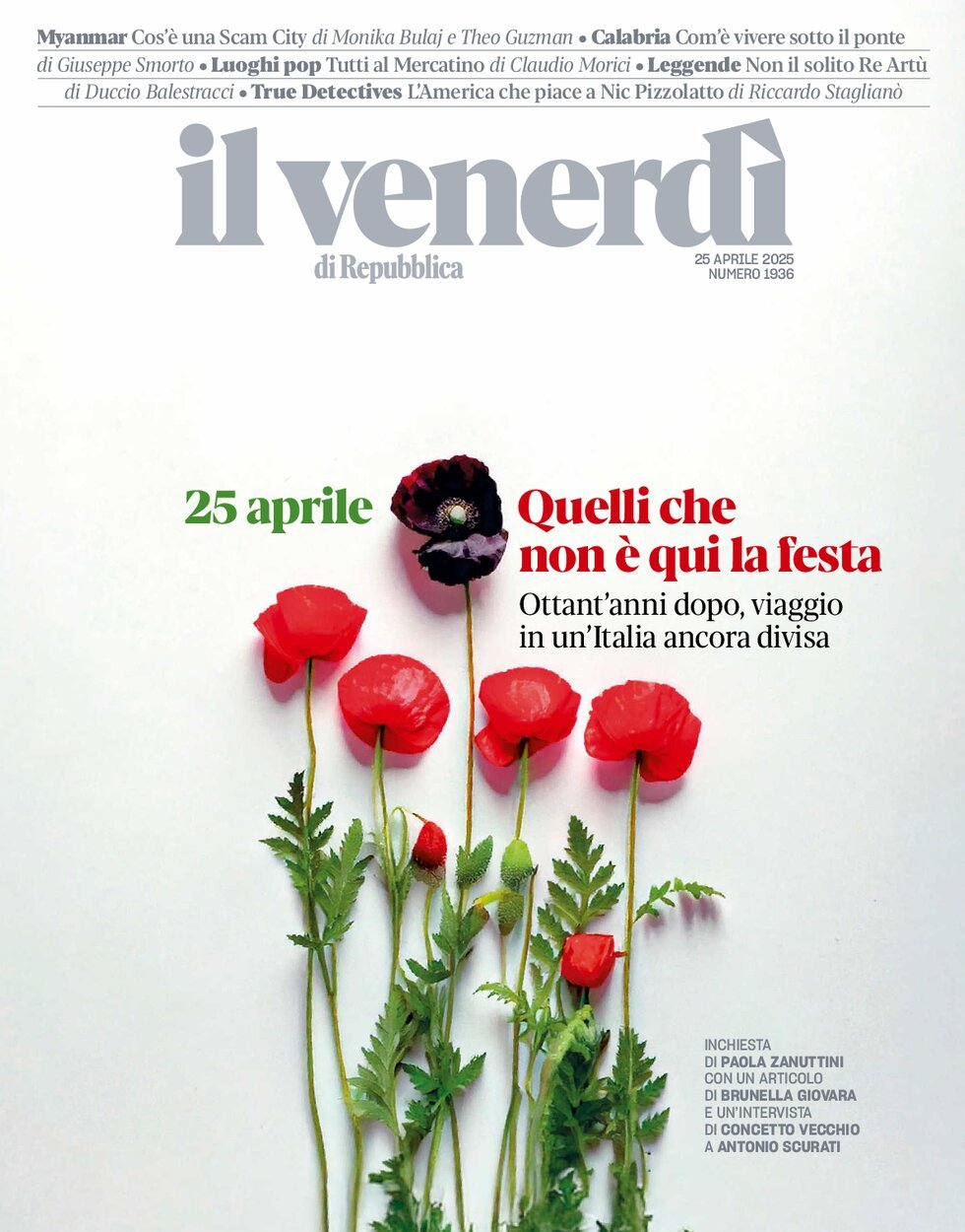 Copertina Il Venerdì di Repubblica 25/04/2025