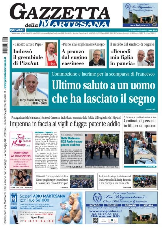 Copertina Gazzetta della Martesana 26/04/2025