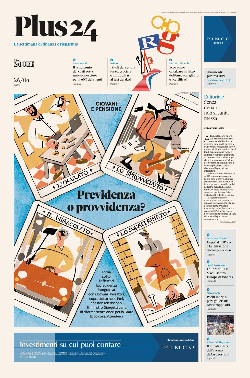 Copertina Plus24 (Il Sole 24 Ore) 26/04/2025