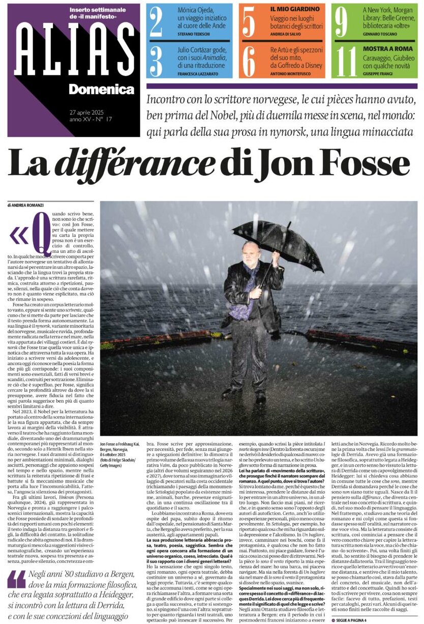 Copertina Alias (Il Manifesto) 27/04/2025