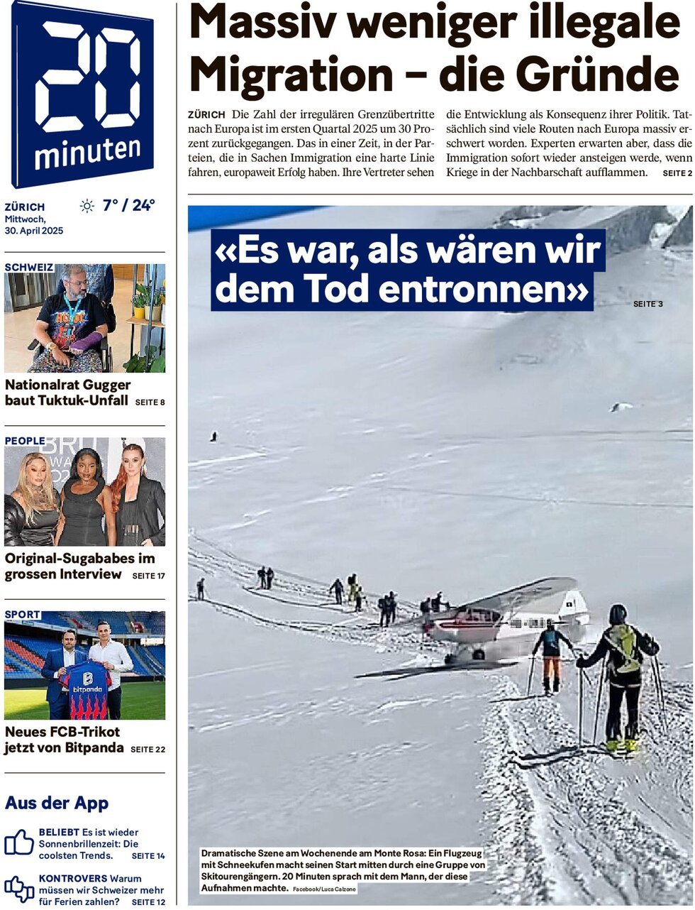 Prima Pagina 20 Minuten 30/04/2025