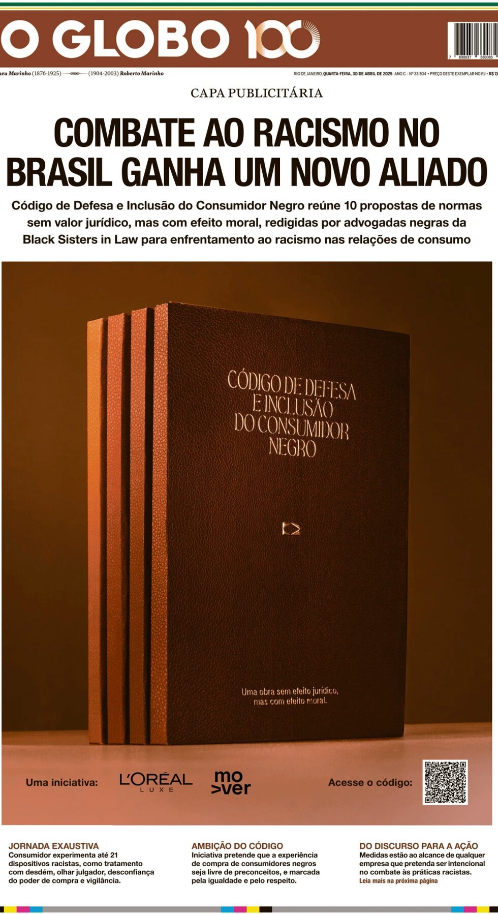 Prima Pagina O Globo 30/04/2025