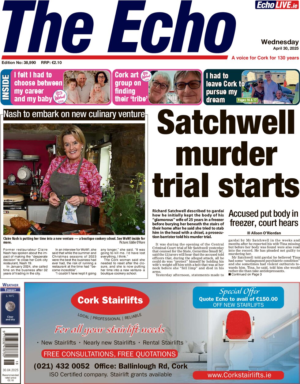 Prima Pagina The Echo (Cork) 30/04/2025