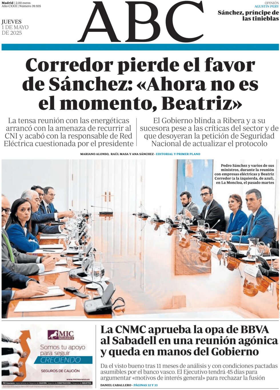 Prima Pagina ABC 01/05/2025