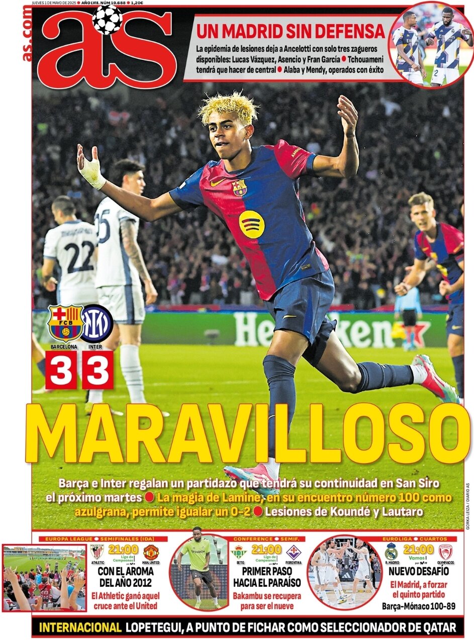 Prima Pagina AS (Madrid) 01/05/2025