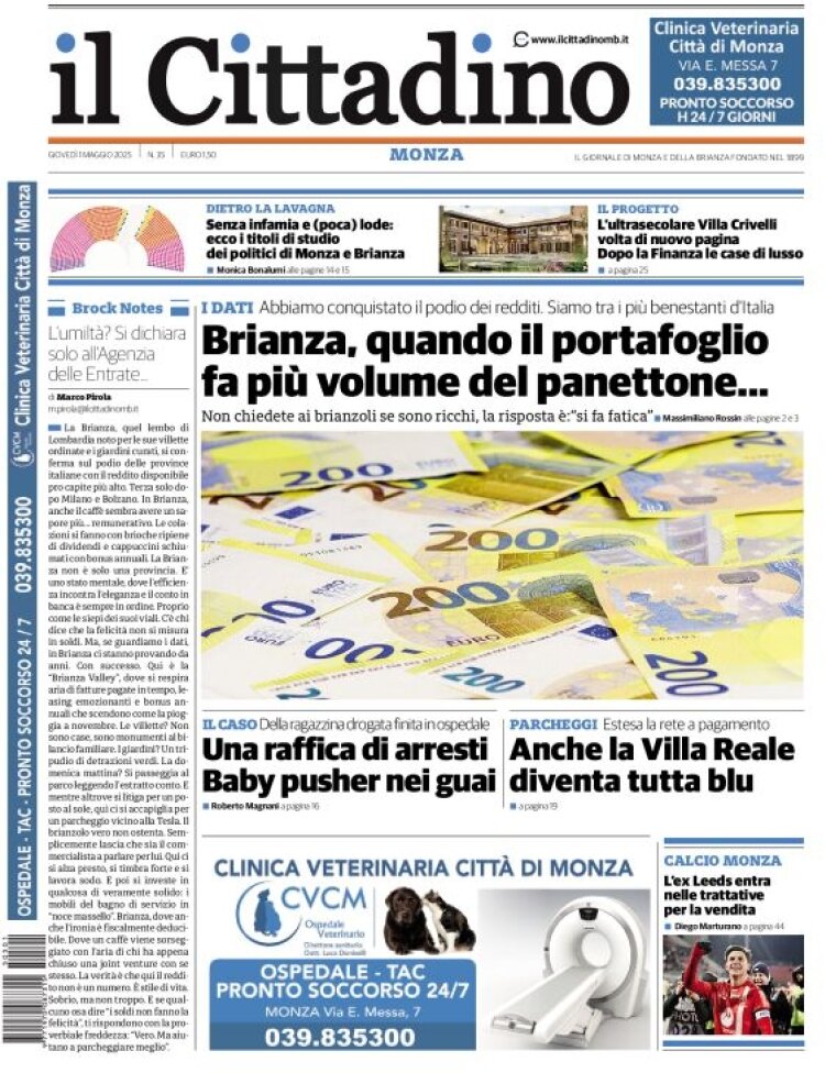 Copertina Il Cittadino di Monza e della Brianza 01/05/2025