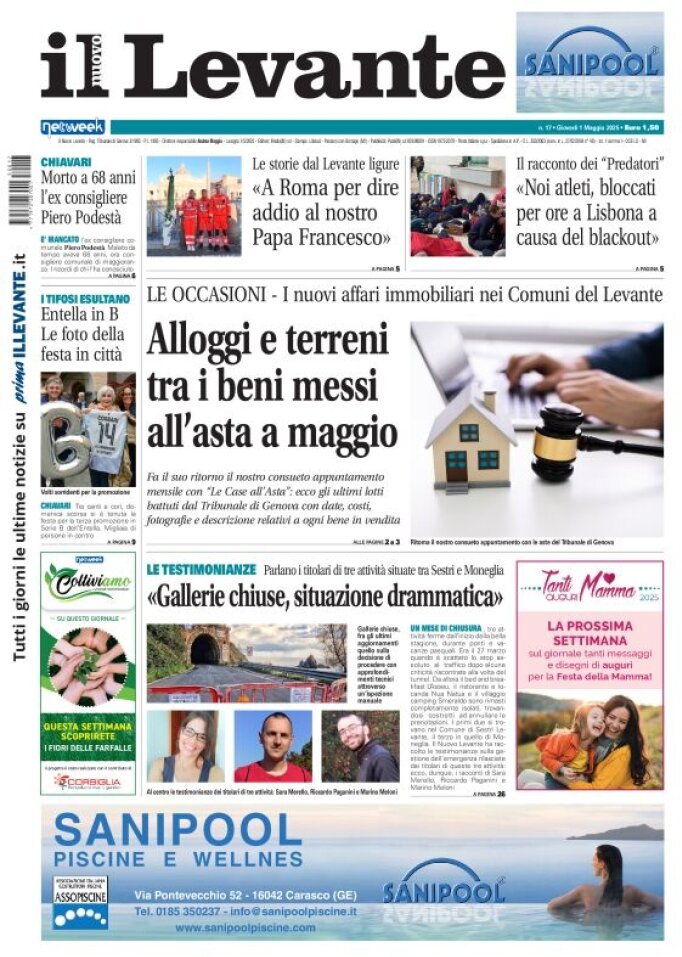 Copertina Il Levante 01/05/2025