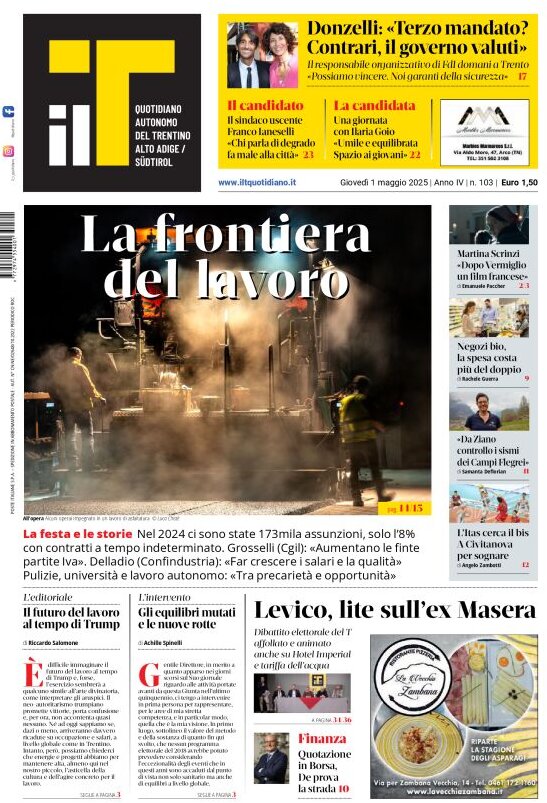 Prima Pagina Il T Quotidiano 01/05/2025