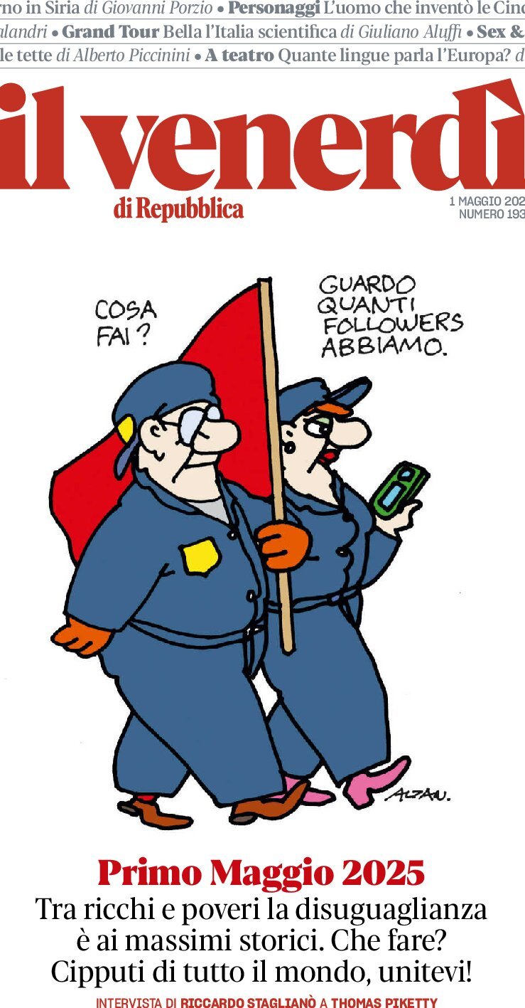 Copertina Il Venerdì di Repubblica 01/05/2025