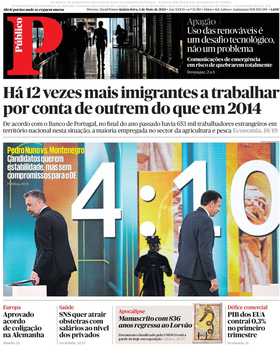 Prima Pagina Público 01/05/2025