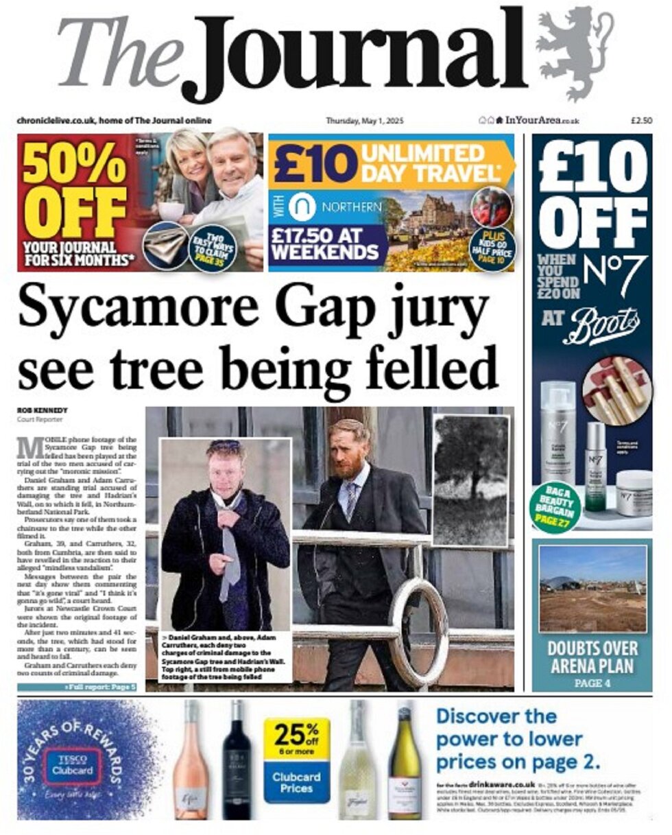 Prima Pagina The Journal (Newcastle) 01/05/2025