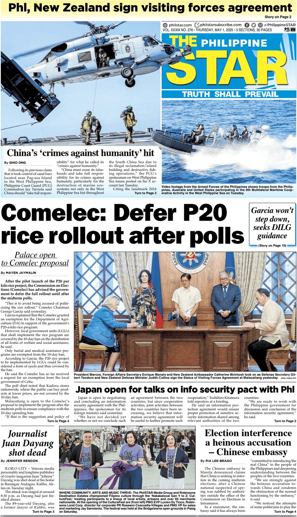 Prima Pagina The Philippine Star 01/05/2025