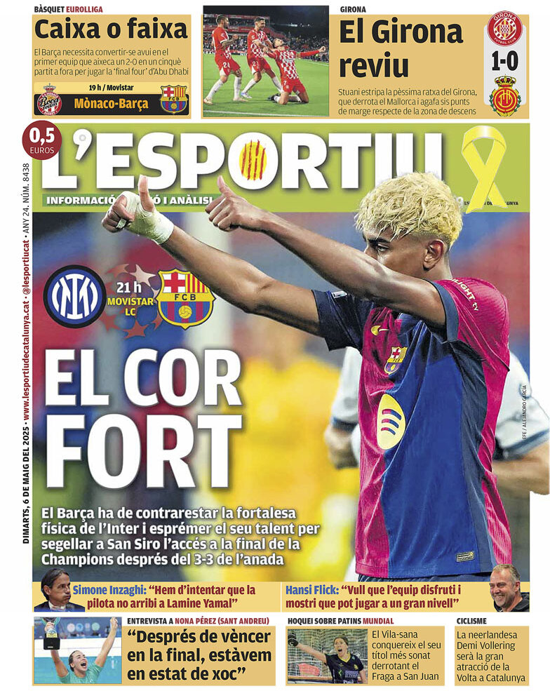 Prima Pagina L'Esportiu 06/05/2025