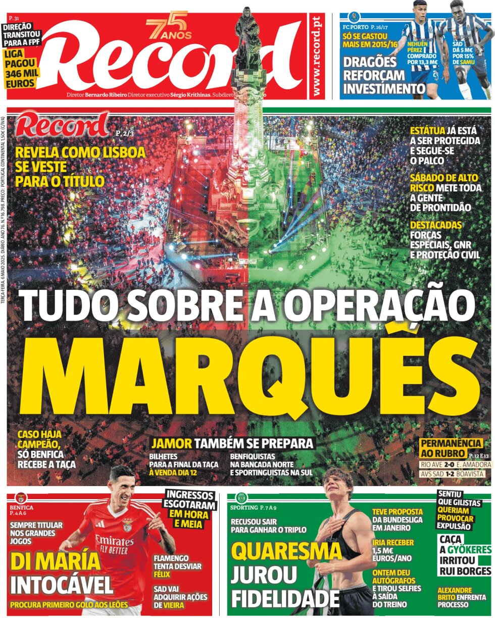 Prima Pagina Record 06/05/2025