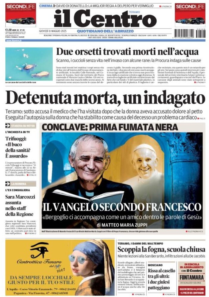 Prima Pagina Il Centro (Teramo) 08/05/2025
