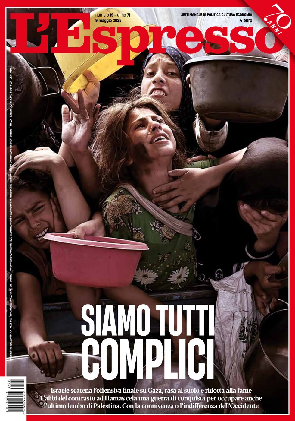 Copertina L'Espresso 09/05/2025