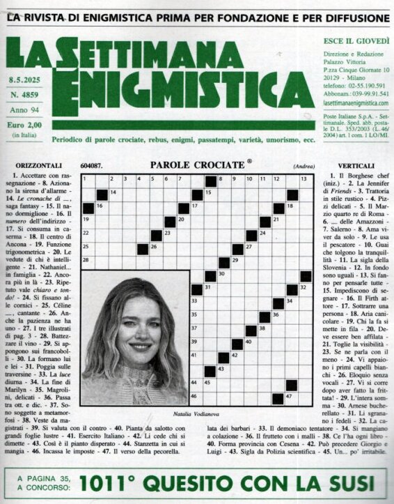 Copertina La Settimana Enigmistica 08/05/2025
