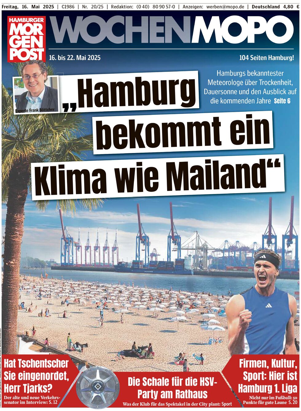 Copertina Hamburger Morgenpost 16/05/2025