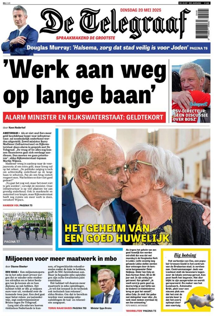 Prima Pagina De Telegraaf 20/05/2025