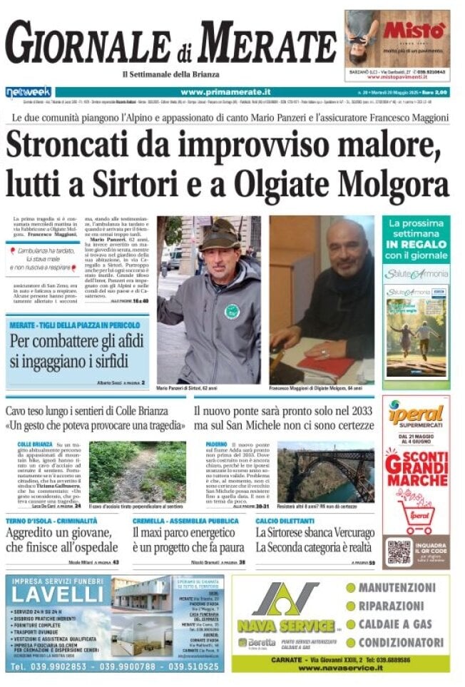 Copertina Giornale di Merate 20/05/2025