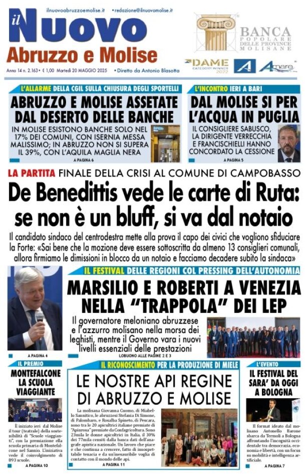 Prima Pagina Il Nuovo Abruzzo e Molise 20/05/2025