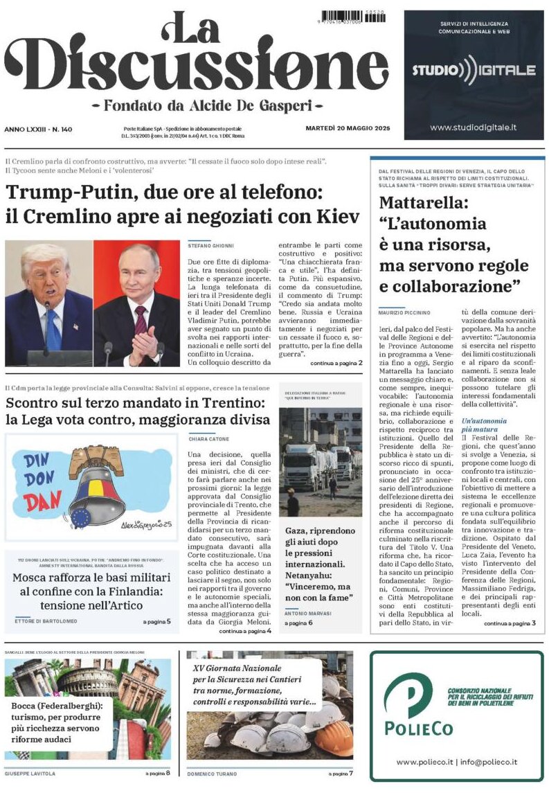 Prima Pagina La Discussione 20/05/2025