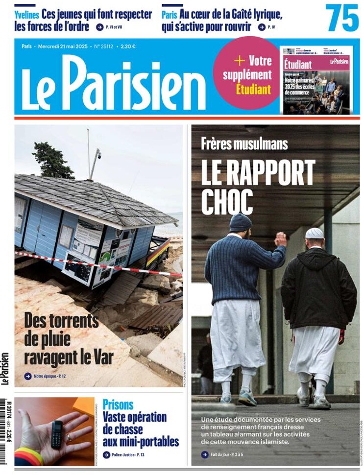 Prima Pagina Le Parisien 21/05/2025