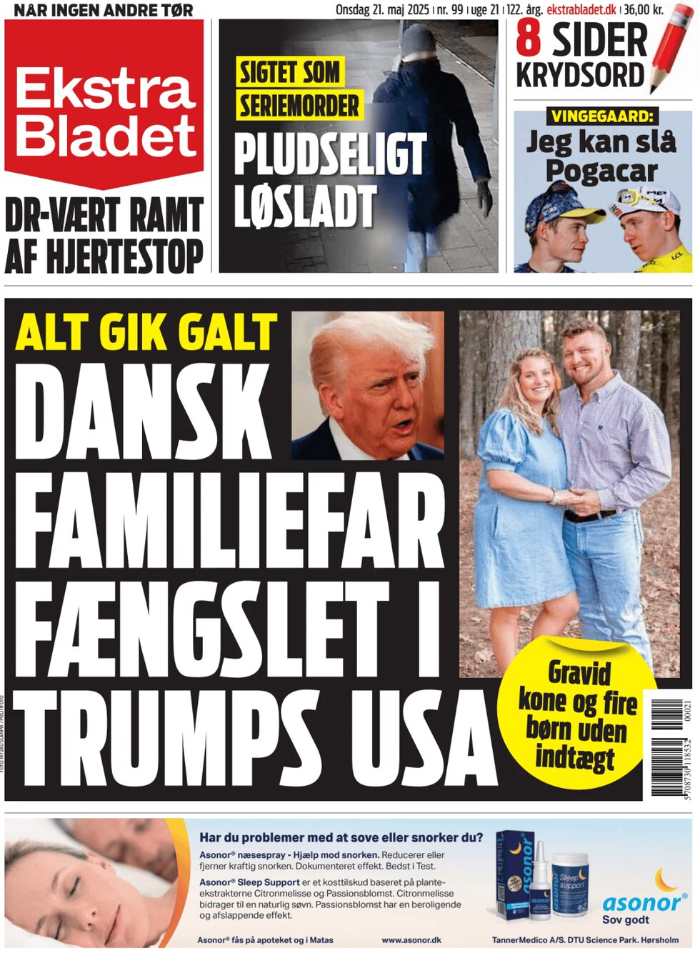 Prima Pagina Ekstra Bladet 21/05/2025