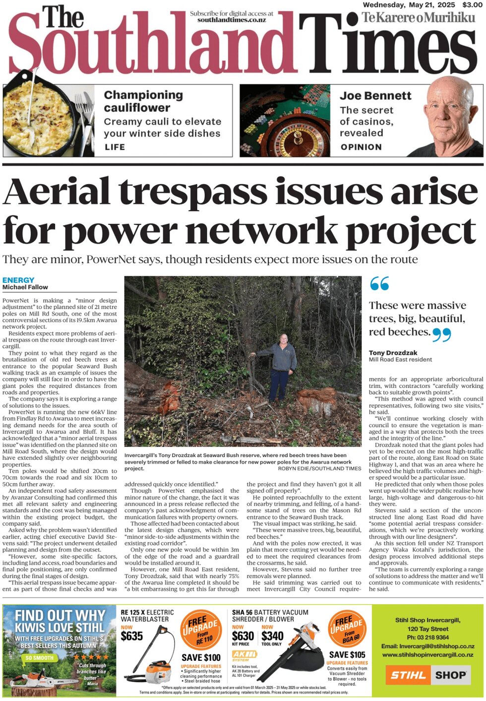 Prima Pagina The Southland Times 21/05/2025