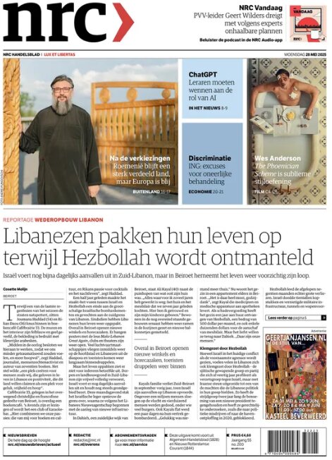 Prima Pagina NRC Handelsblad 28/05/2025