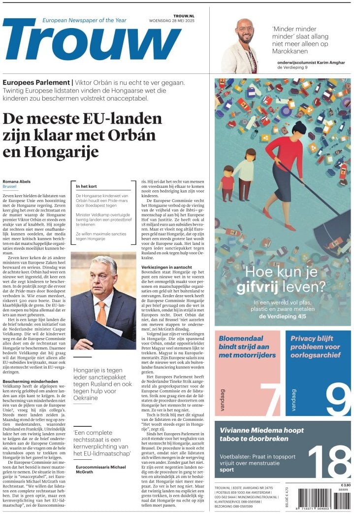 Prima Pagina Trouw 28/05/2025