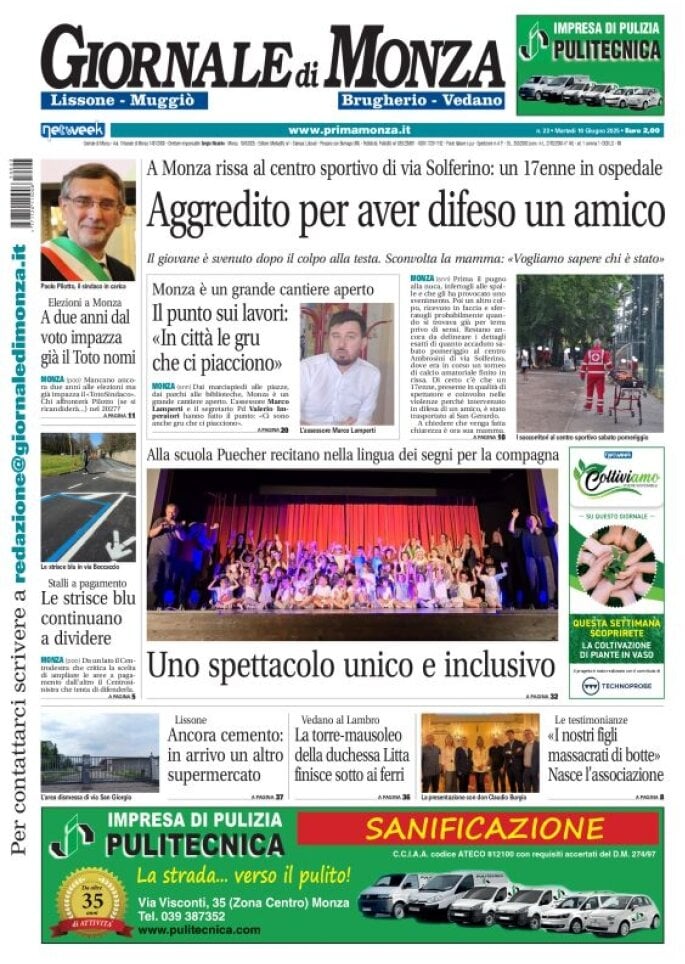 Copertina Giornale di Monza 10/06/2025