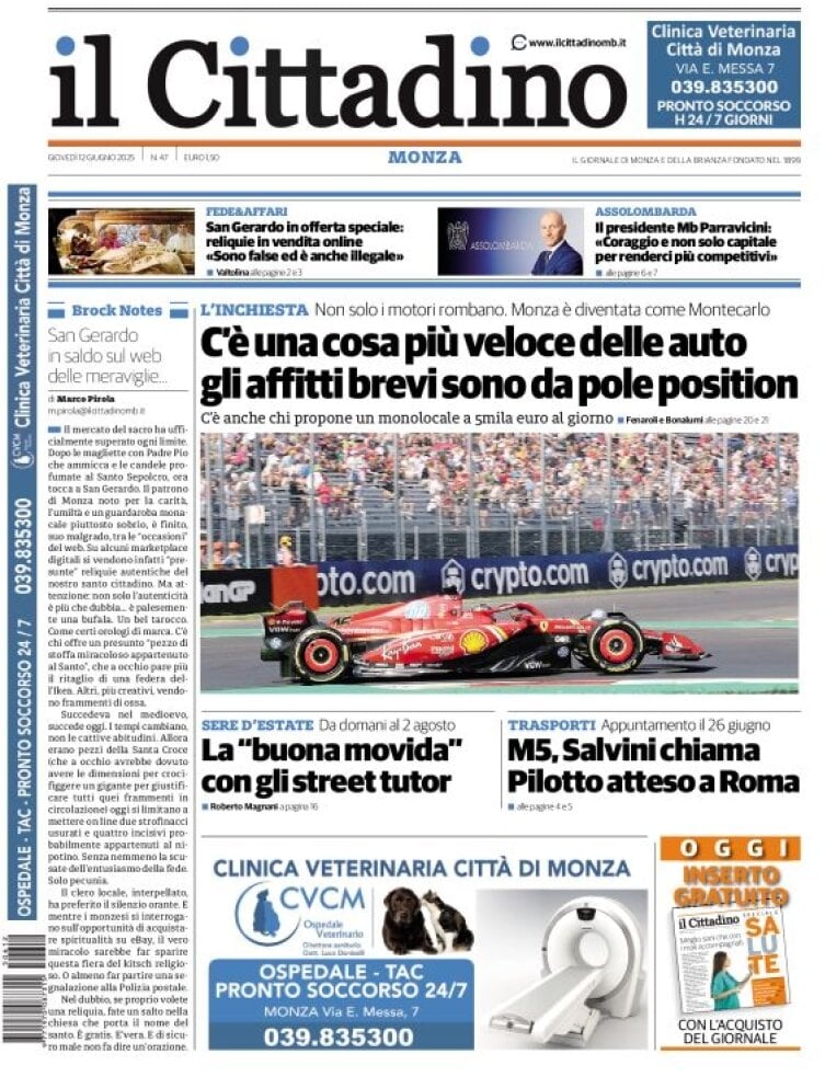 Copertina Il Cittadino di Monza e della Brianza 12/06/2025